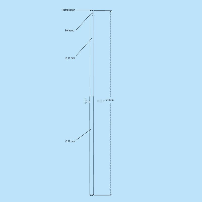 Teleskopstange zum Ausziehen von 110 bis 210cm